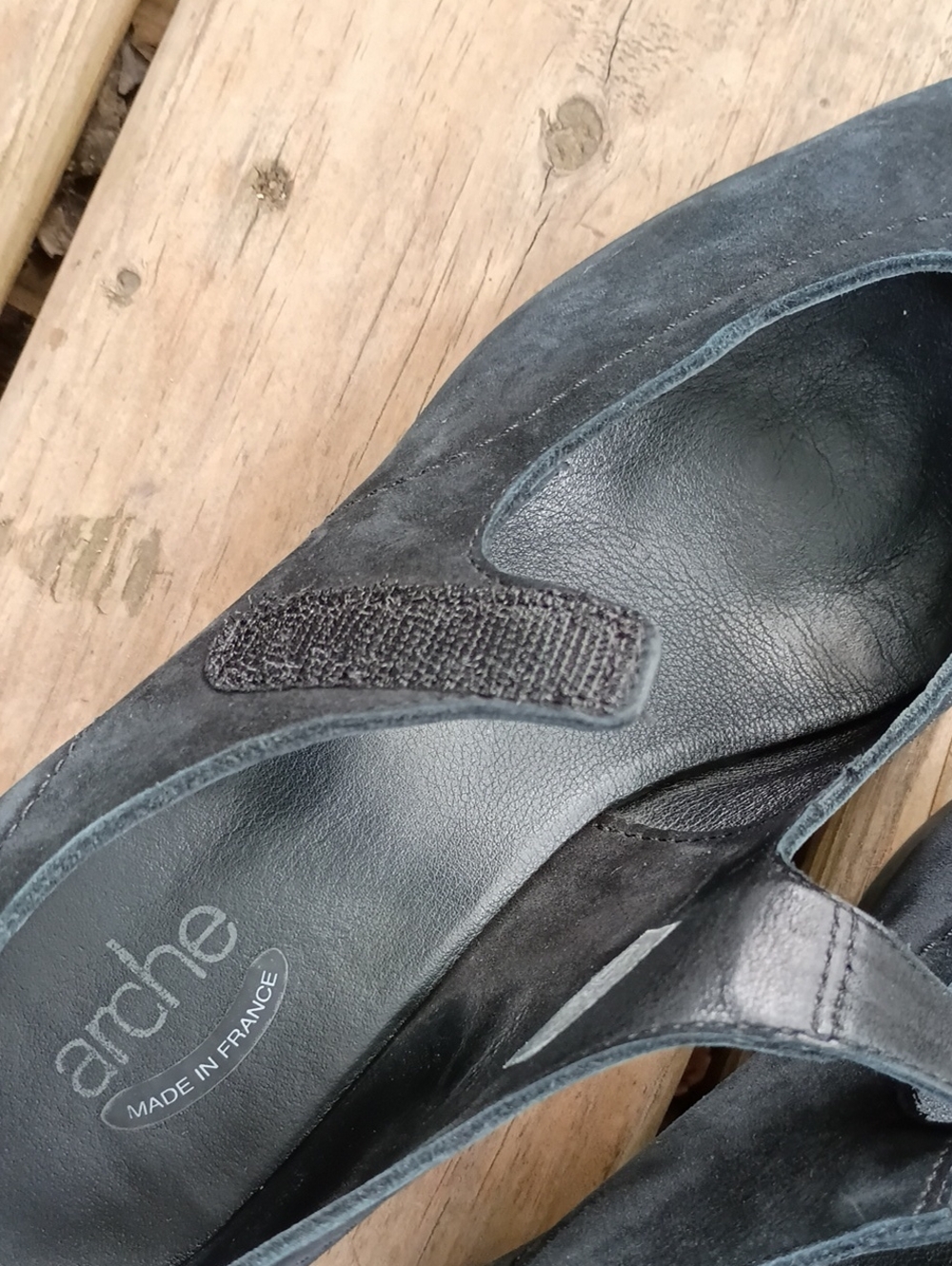 Arche Black Suede Mary Janes US 7.5 EU 38.5 - Picture 10 of 12